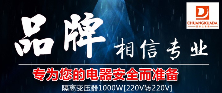 1000W足功率抗干扰单相电源隔离变压器220V转220V纯铜环牛面壳